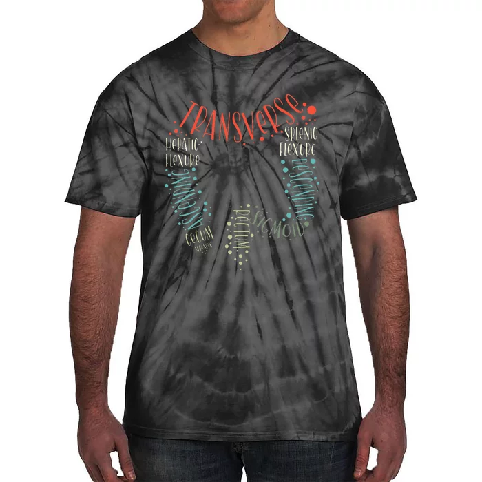 Gi Endoscopy Nurse Endo Tech Colonoscopy Colon Anatomy Tie-Dye T-Shirt