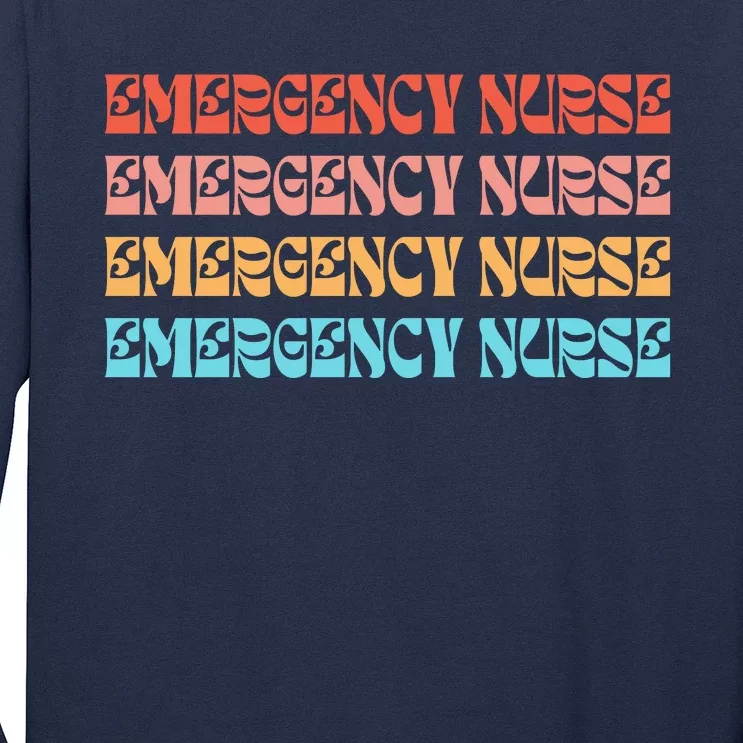 Groovy ER Nurse Emergency Room Nurse School Long Sleeve Shirt