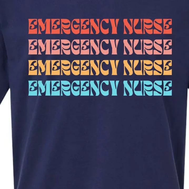 Groovy ER Nurse Emergency Room Nurse School Sueded Cloud Jersey T-Shirt