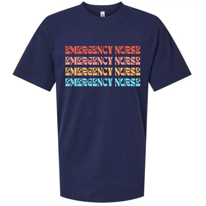 Groovy ER Nurse Emergency Room Nurse School Sueded Cloud Jersey T-Shirt