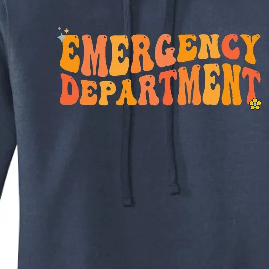 Groovy Emergency Nurse ED Nurse ER Emergency Department Women's Pullover Hoodie