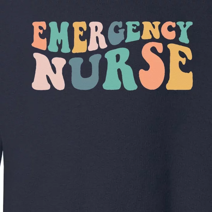 Groovy ER Nurse Emergency Room Nurse School Women Nursing Toddler Sweatshirt