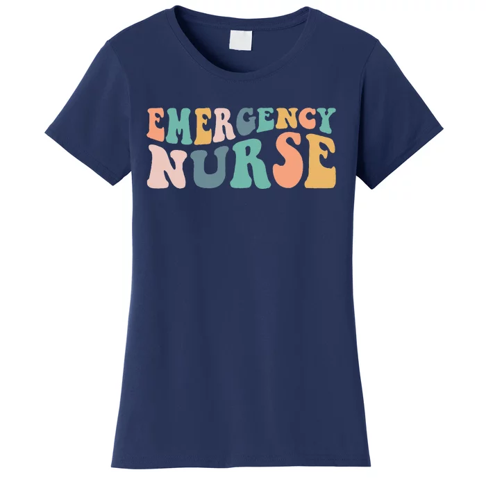 Groovy ER Nurse Emergency Room Nurse School Women Nursing Women's T-Shirt