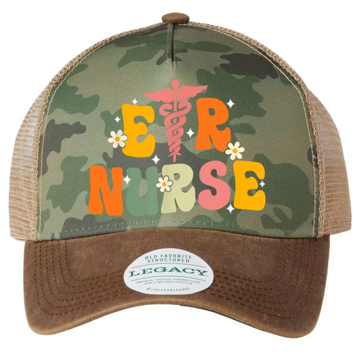 Groovy Er Nurse Emergency Room Nurse Nursing Legacy Tie Dye Trucker Hat