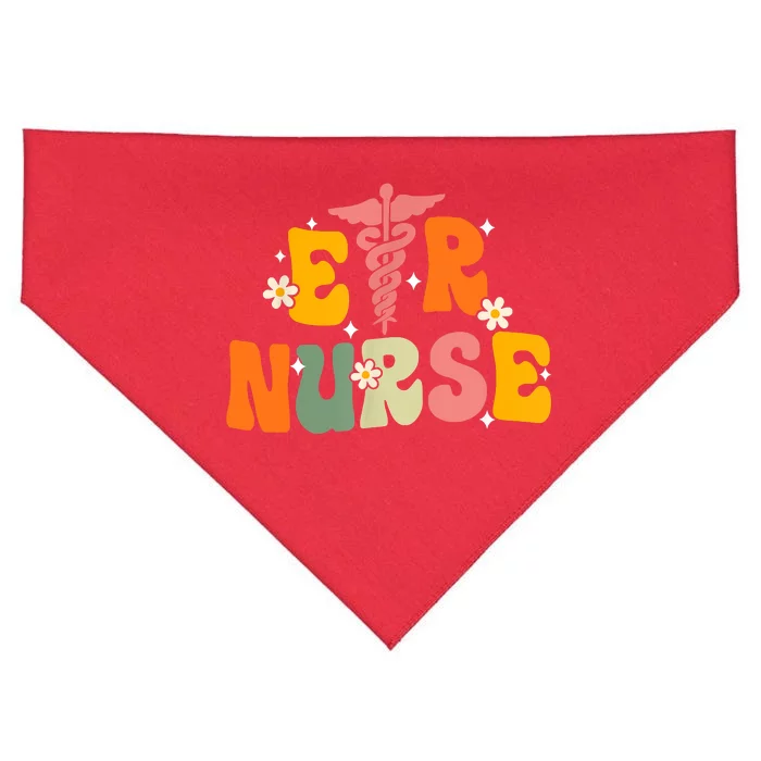 Groovy Er Nurse Emergency Room Nurse Nursing USA-Made Doggie Bandana