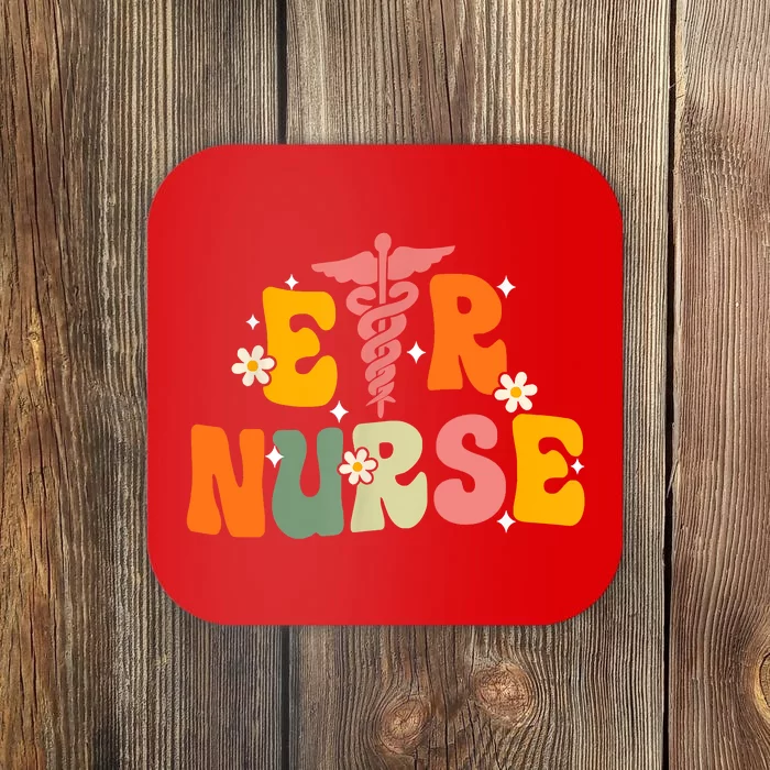 Groovy Er Nurse Emergency Room Nurse Nursing Coaster