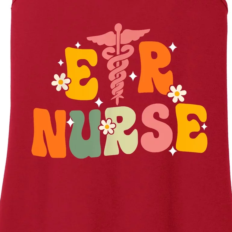 Groovy Er Nurse Emergency Room Nurse Nursing Ladies Essential Tank