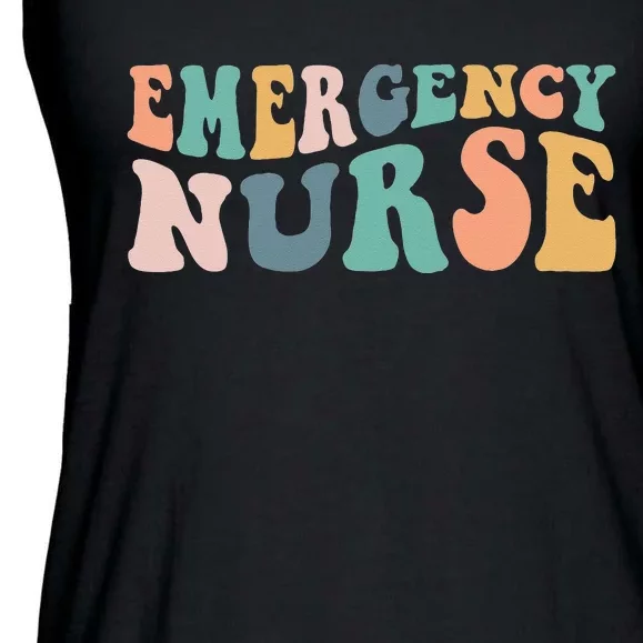 groovy ER Nurse Emergency Room Nurse School  nursing Ladies Essential Flowy Tank