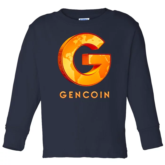 Gencoin Crypto Logo Toddler Long Sleeve Shirt