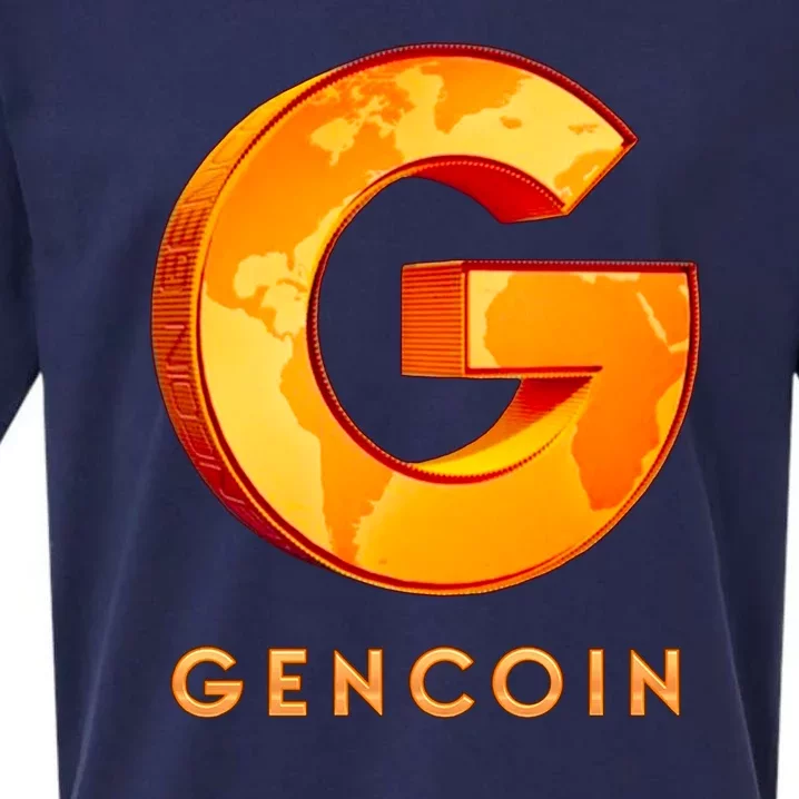 Gencoin Crypto Logo Sueded Cloud Jersey T-Shirt