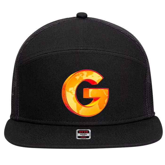 Gencoin G Logo 7 Panel Mesh Trucker Snapback Hat