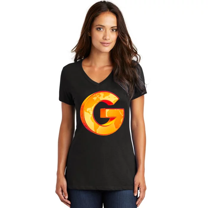 Gencoin G Logo Women's V-Neck T-Shirt