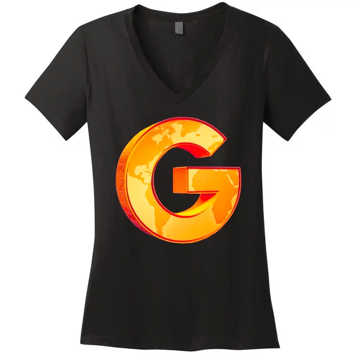 Gencoin G Logo Women's V-Neck T-Shirt