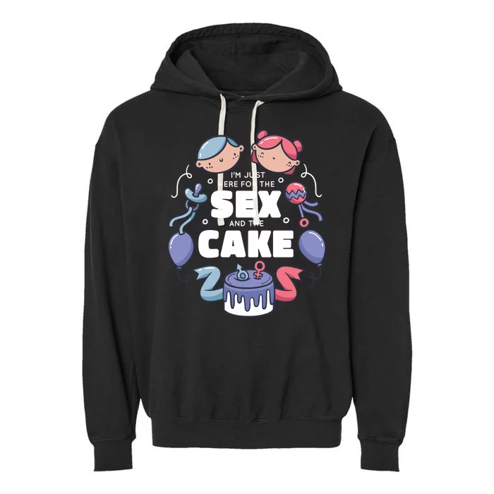 Gender Reveal Funny Cake Garment-Dyed Fleece Hoodie