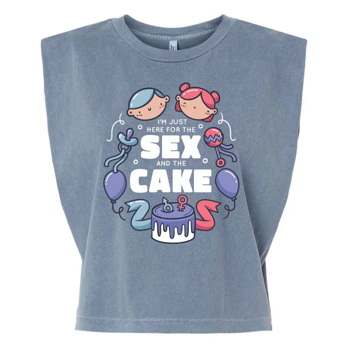 Gender Reveal Funny Cake Garment-Dyed Women's Muscle Tee