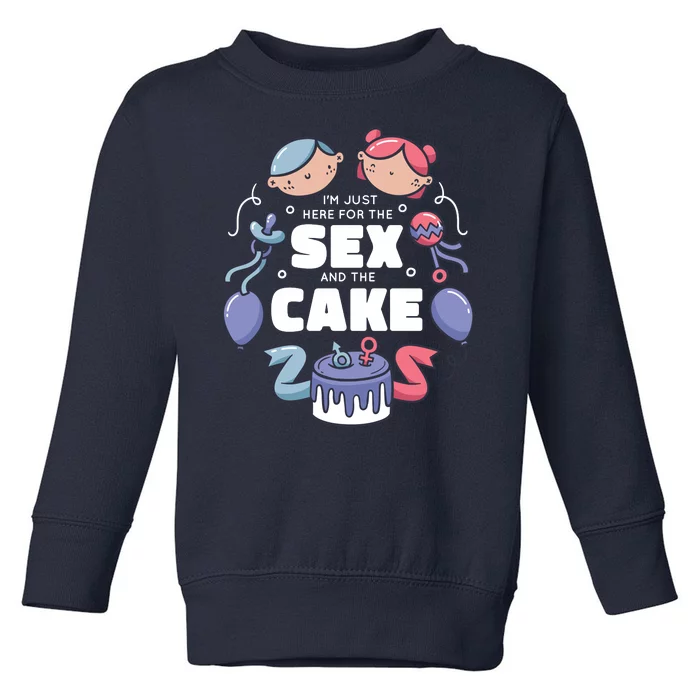 Gender Reveal Funny Cake Toddler Sweatshirt