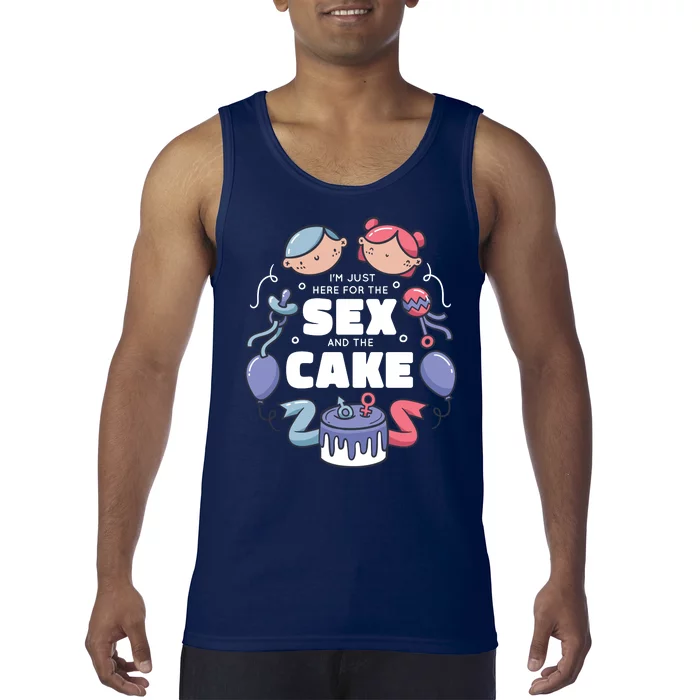 Gender Reveal Funny Cake Tank Top