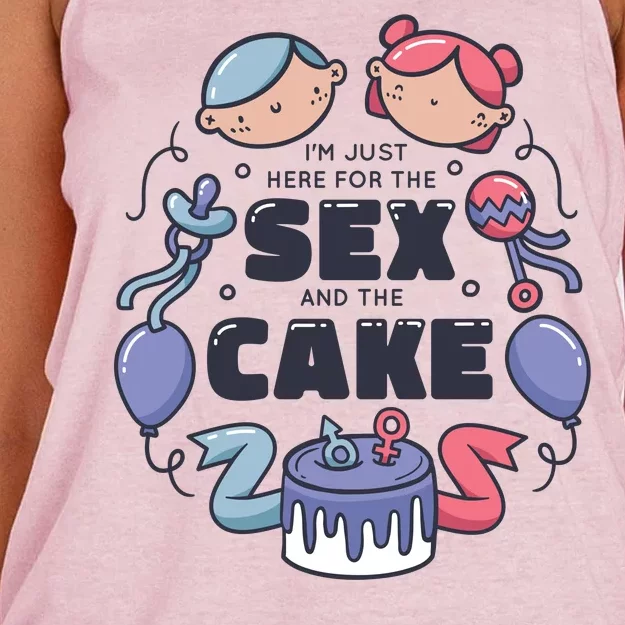 Gender Reveal Funny Cake Women's Knotted Racerback Tank