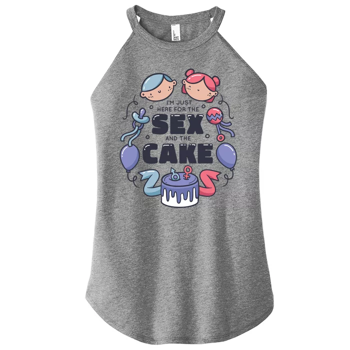 Gender Reveal Funny Cake Women’s Perfect Tri Rocker Tank