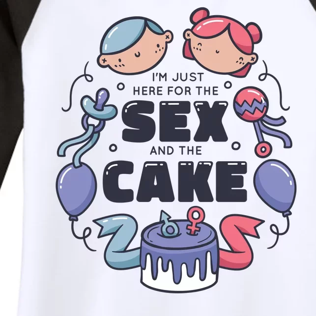 Gender Reveal Funny Cake Women's Tri-Blend 3/4-Sleeve Raglan Shirt