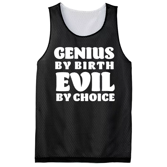 Genius By Birth Evil By Choice Mesh Reversible Basketball Jersey Tank