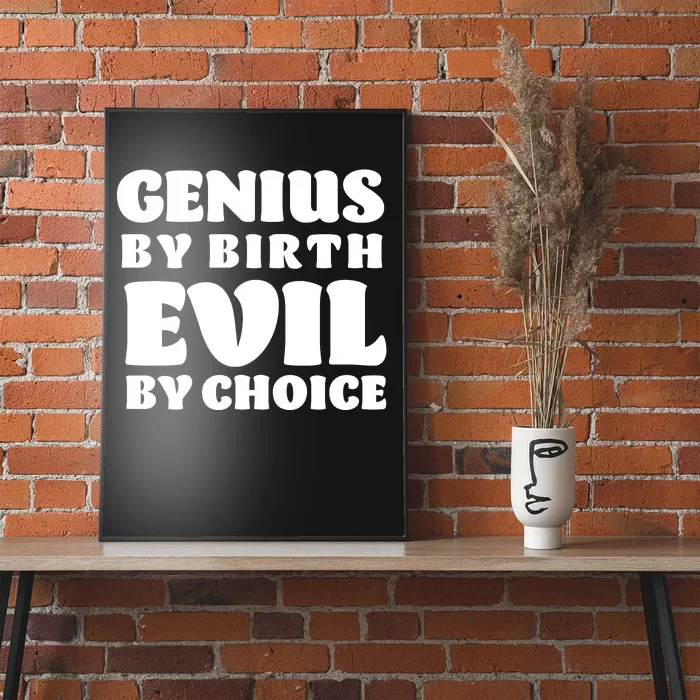 Genius By Birth Evil By Choice Poster