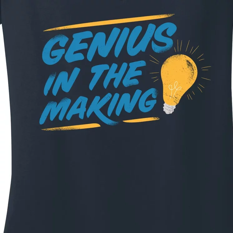 Genius In The Making Women's V-Neck T-Shirt