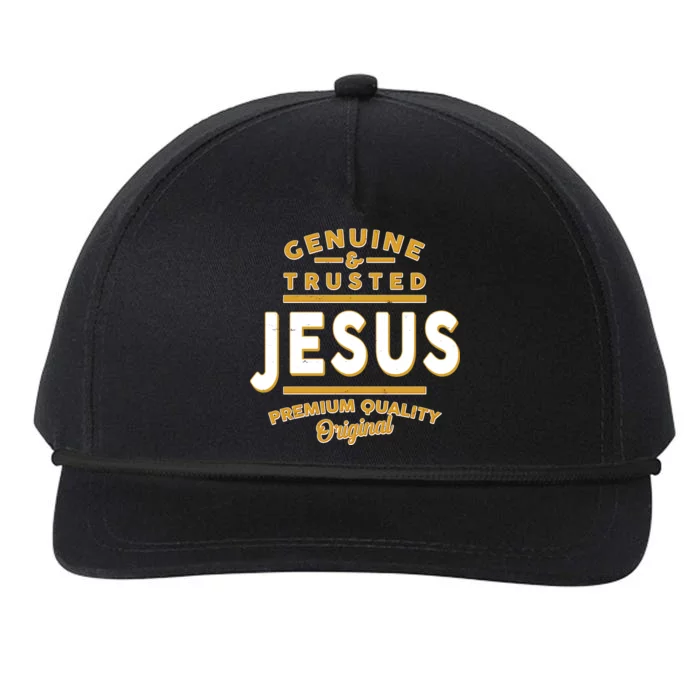 Genuine & Trusted Jesus Premium Quality Original Snapback Five-Panel Rope Hat