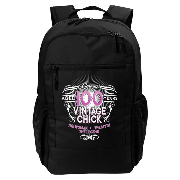 Genuine Aged 100 Years Vintage Chick 100th Birthday Daily Commute Backpack