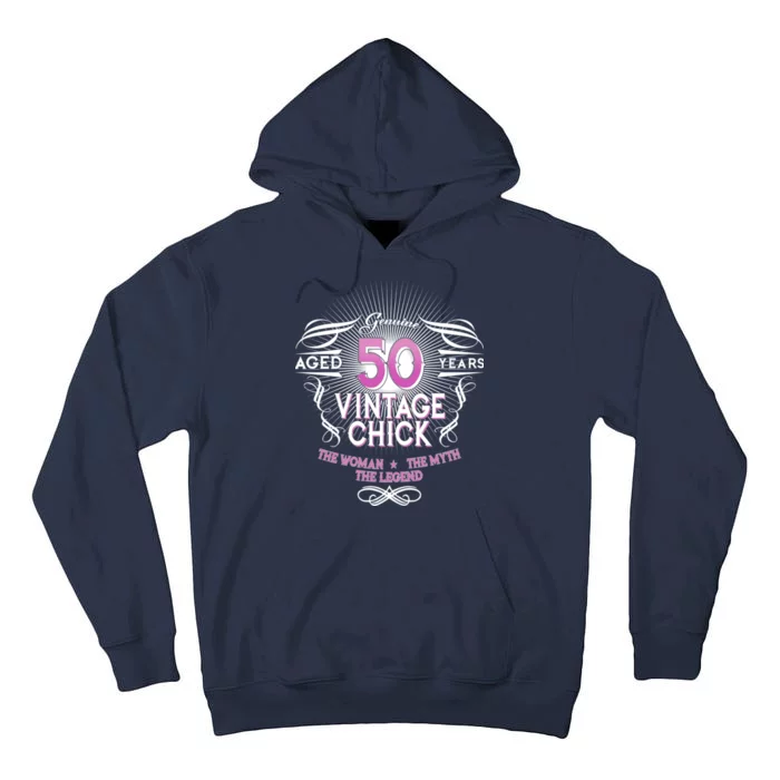 Genuine Aged 50 Years Vintage Chick 50th Birthday Tall Hoodie