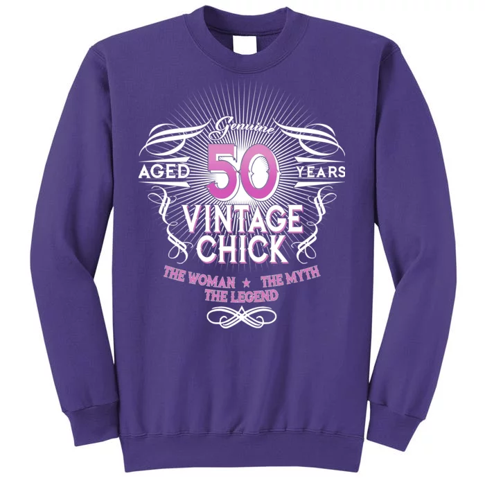 Genuine Aged 50 Years Vintage Chick 50th Birthday Sweatshirt