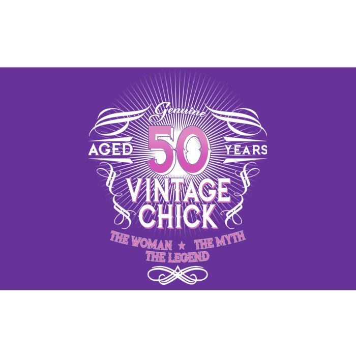 Genuine Aged 50 Years Vintage Chick 50th Birthday Bumper Sticker