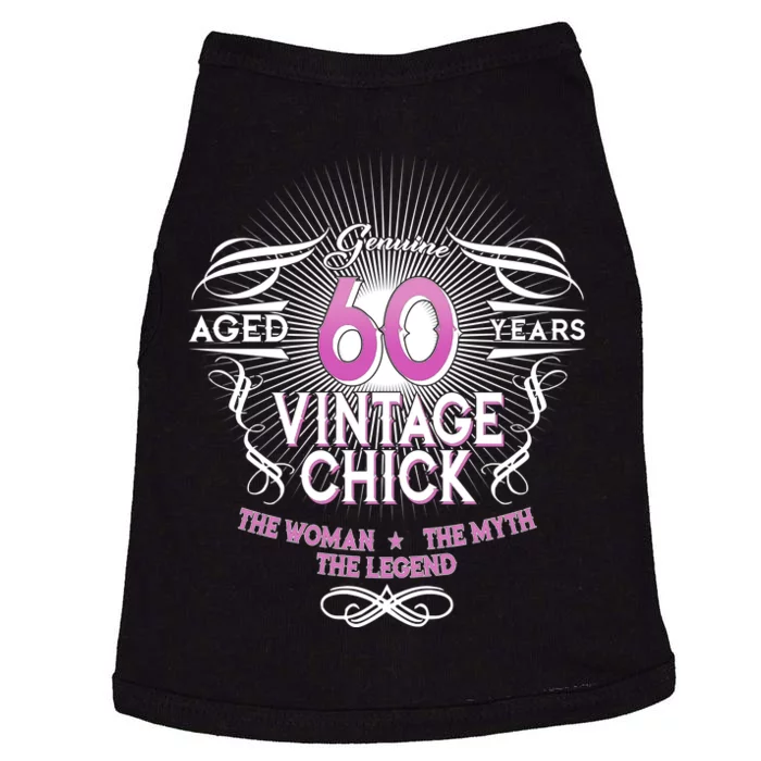 Genuine Aged 60 Years Vintage Chick 60th Birthday Doggie Tank