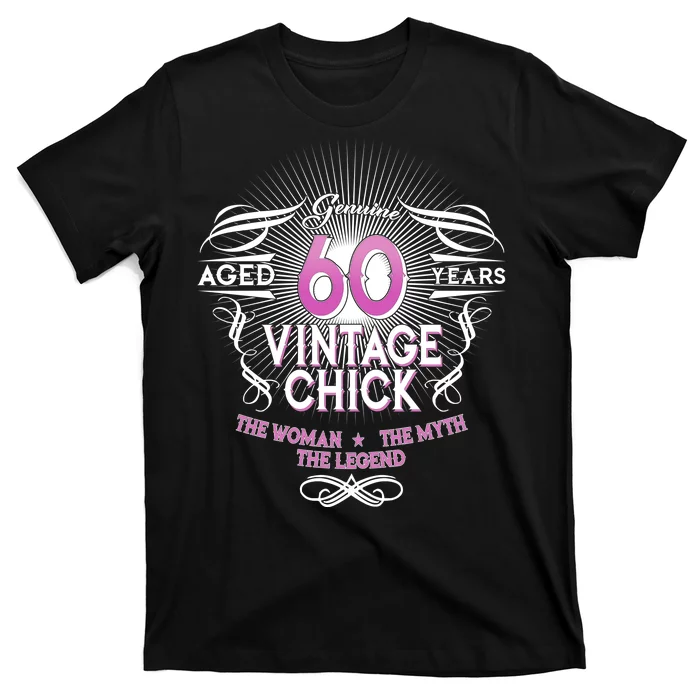 Genuine Aged 60 Years Vintage Chick 60th Birthday T-Shirt