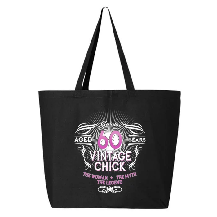 Genuine Aged 60 Years Vintage Chick 60th Birthday 25L Jumbo Tote