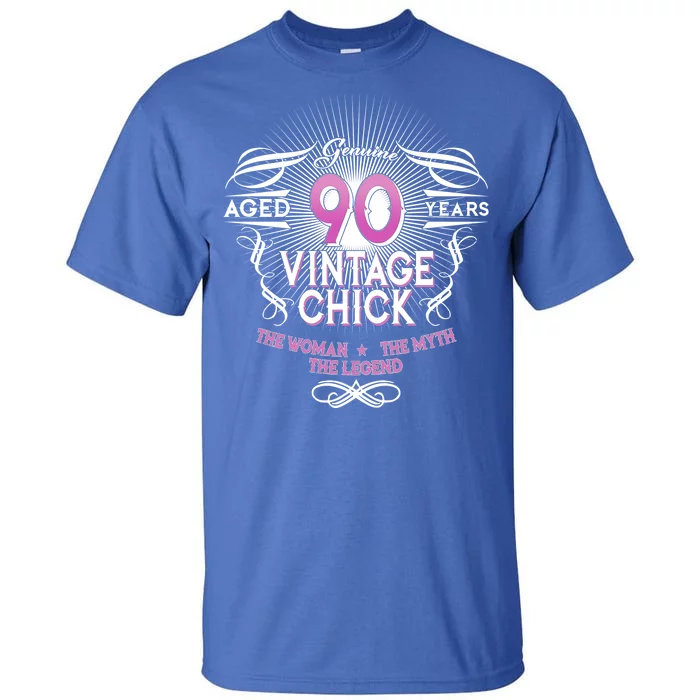 Genuine Aged 90 Years Vintage Chick 90th Birthday Tall T-Shirt