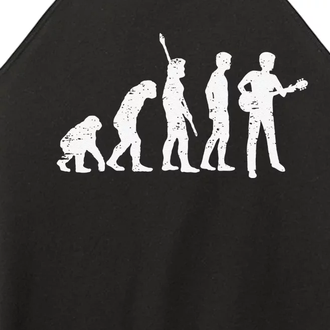 guitar evolution of a guitarist gift for guitar player Women’s Perfect Tri Rocker Tank