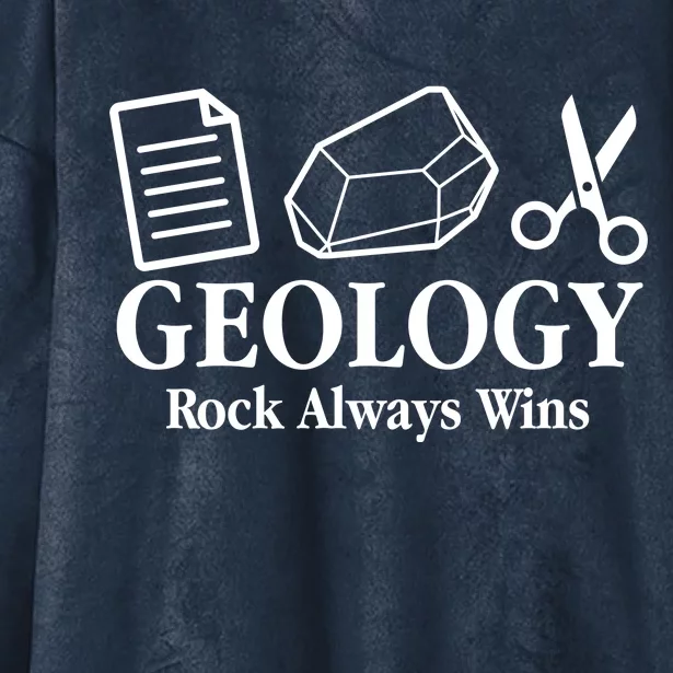 Geology Rock Always Wins Hooded Wearable Blanket