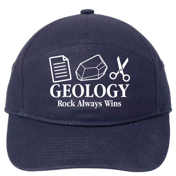 Geology Rock Always Wins 7-Panel Snapback Hat