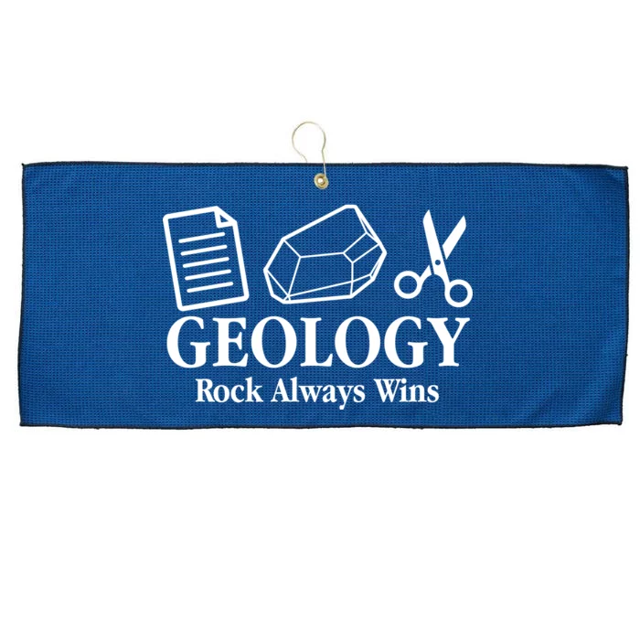 Geology Rock Always Wins Large Microfiber Waffle Golf Towel