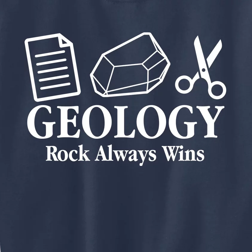 Geology Rock Always Wins Kids Sweatshirt