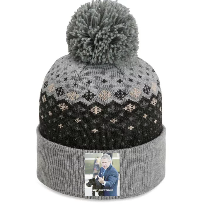 George Bush Middle Finger The Baniff Cuffed Pom Beanie