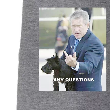 George Bush Middle Finger Doggie 3-End Fleece Hoodie