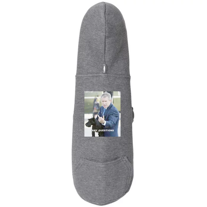 George Bush Middle Finger Doggie 3-End Fleece Hoodie