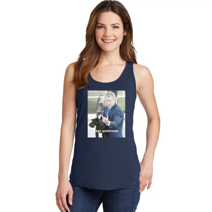 George Bush Middle Finger Ladies Essential Tank