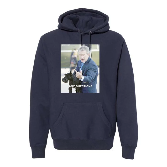 George Bush Middle Finger Premium Hoodie