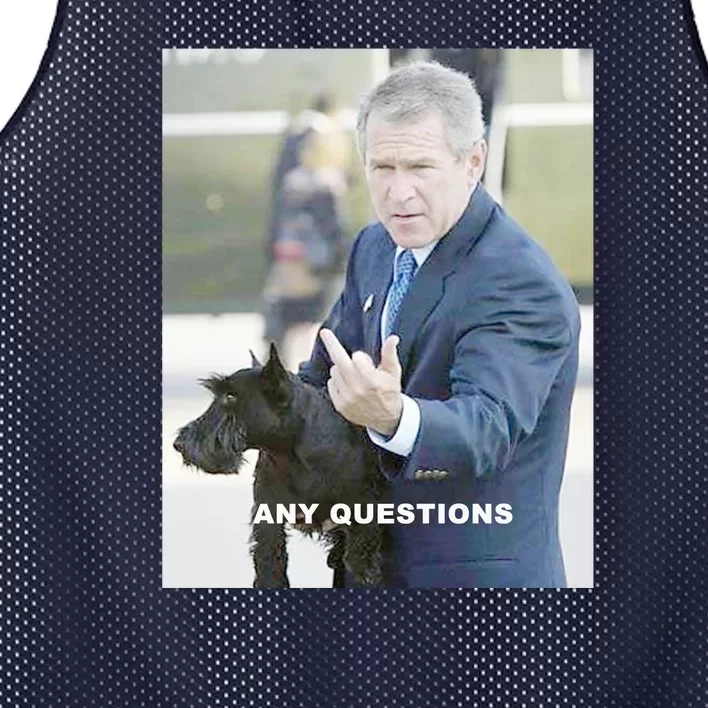 George Bush Middle Finger Mesh Reversible Basketball Jersey Tank