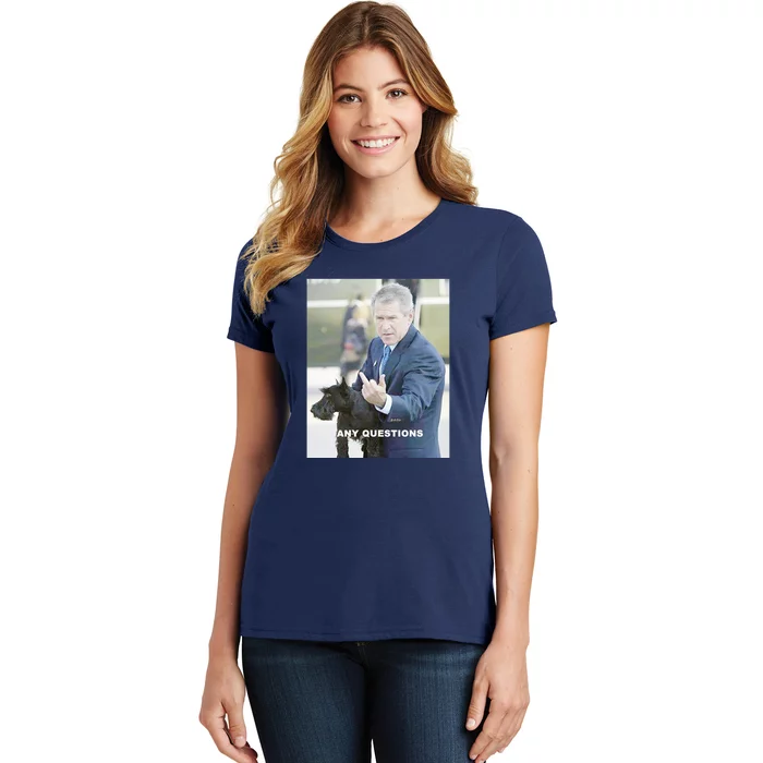 George Bush Middle Finger Women's T-Shirt