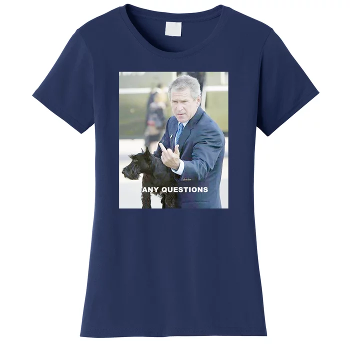 George Bush Middle Finger Women's T-Shirt