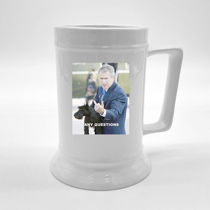 George Bush Middle Finger Front & Back Beer Stein